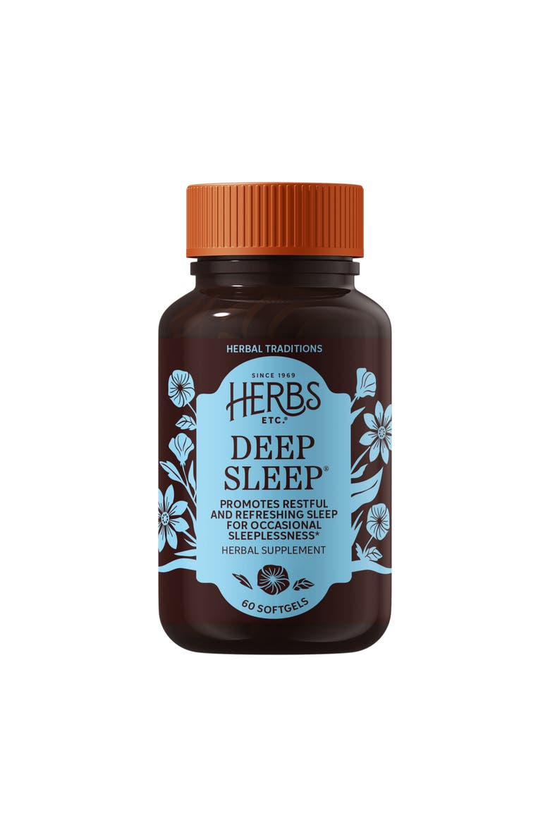Deep Sleep Softgels - Herbal Sleep Support Supplement - Rest & Calming Support with Passionflower, Chamomile & Lemon Balm - 60 Softgels, Main, color, No Color