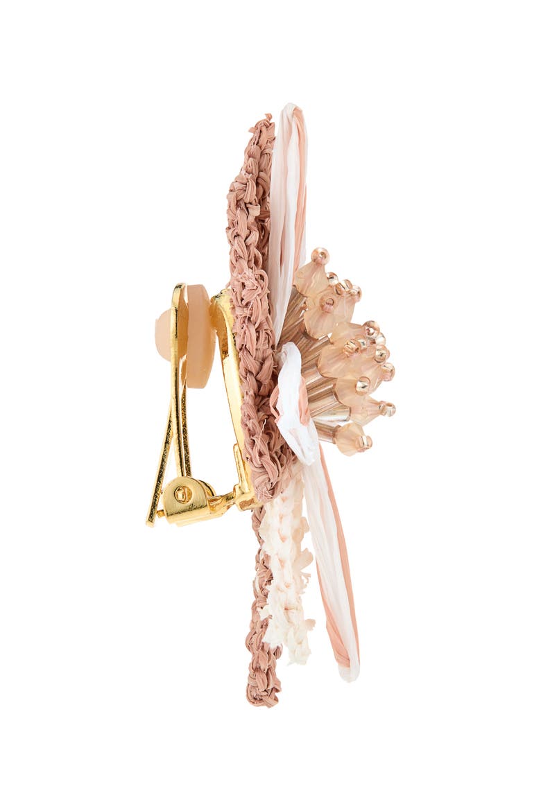 Beaded Lily Earrings, Alternate, color, PEACH