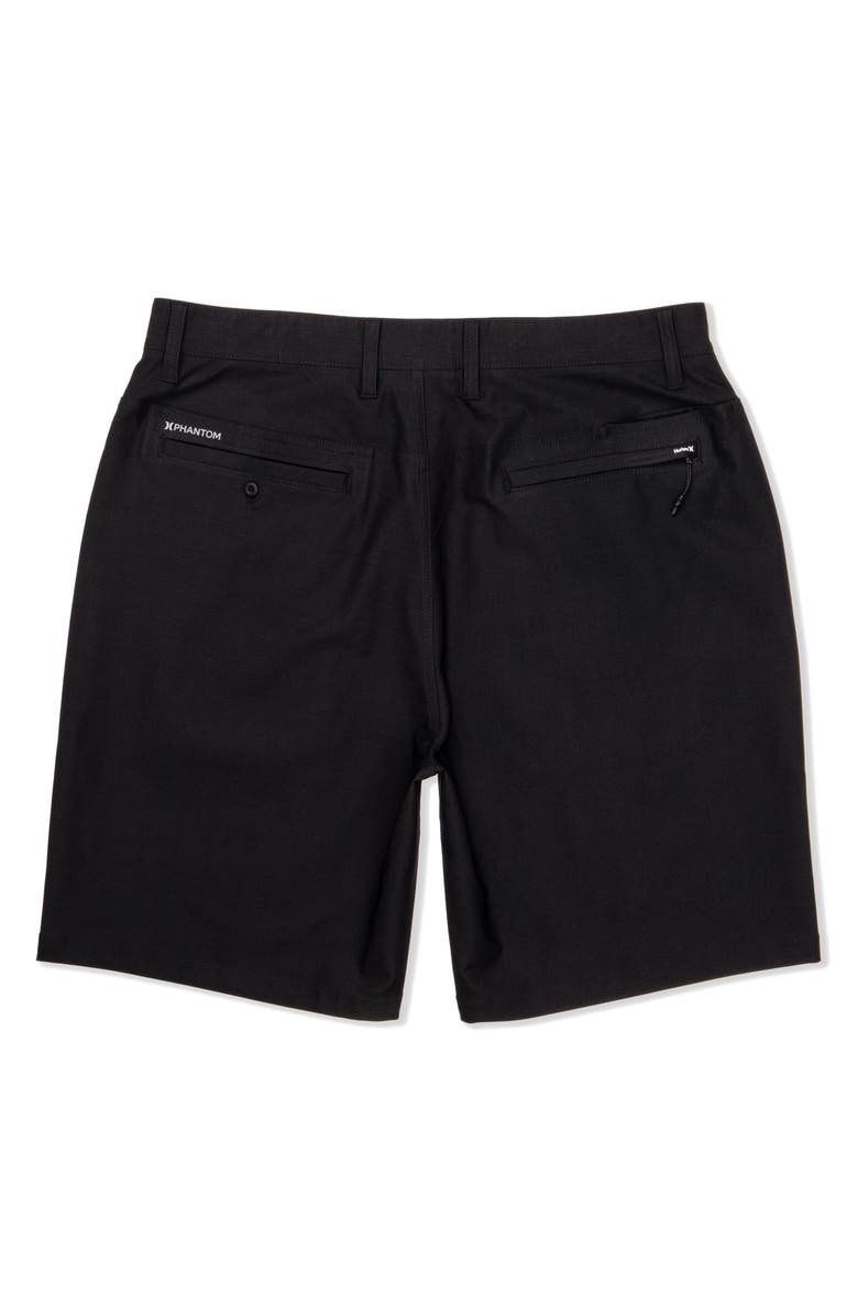 Hurley Phantom Heather Walk Shorts, Alternate, color, Black