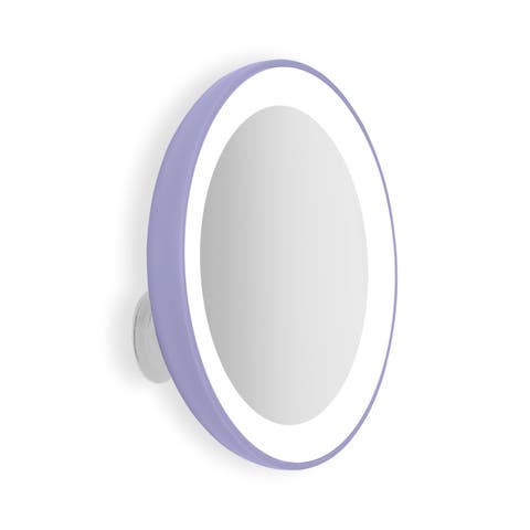 Lighted Compact Mirror with 10X Magnification & Suction Cup