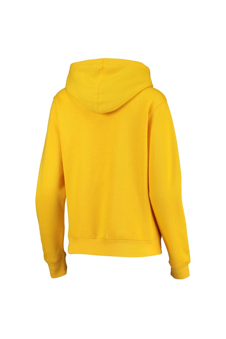 Women's Maize Michigan Wolverines Arch & Logo 1 Pullover Hoodie, Alternate, color, Maize