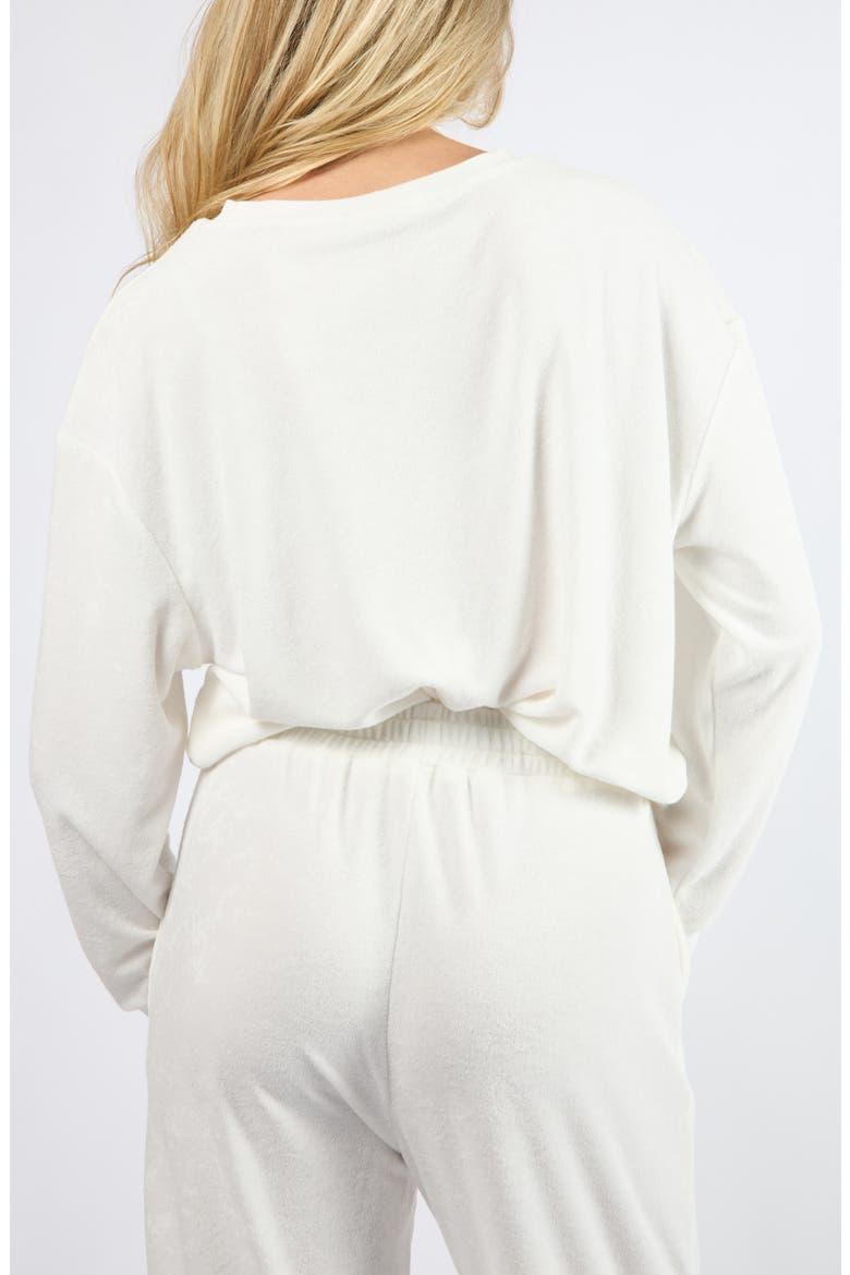 Terry Cloth Sweatshirt, Alternate, color, WHITE