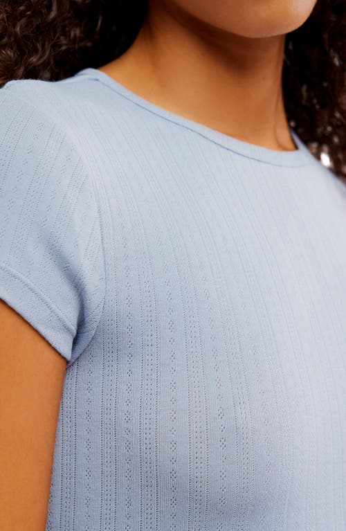 Free People Wait A Minute Rib Baby T-shirt In Blue