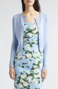 Carolina Herrera Silk & Cotton Crop Cardigan