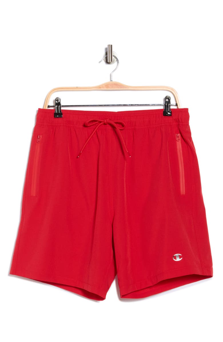 Champion Compression Swim Trunks, Main, color, Red