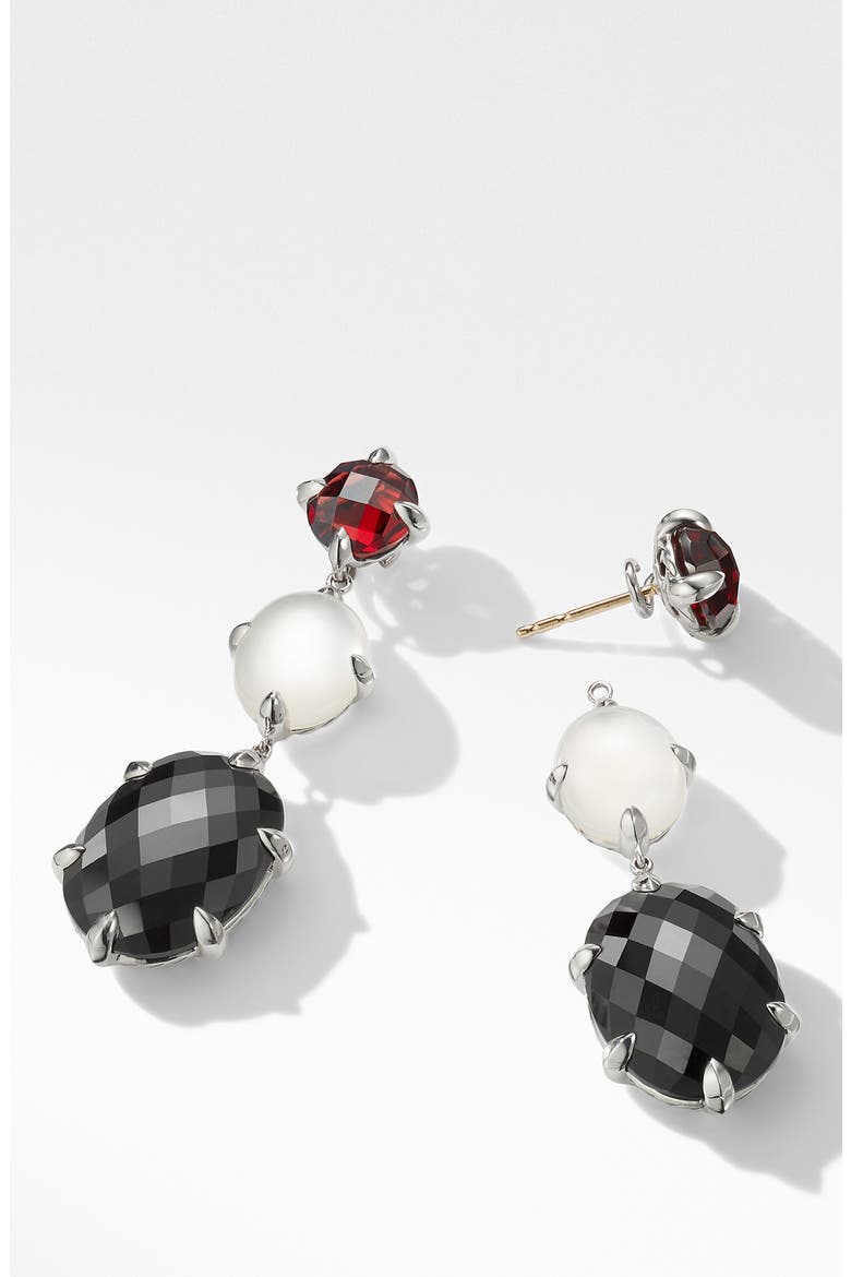 Chatelaine® Drop Earrings, Alternate, color, BLACK ONYX