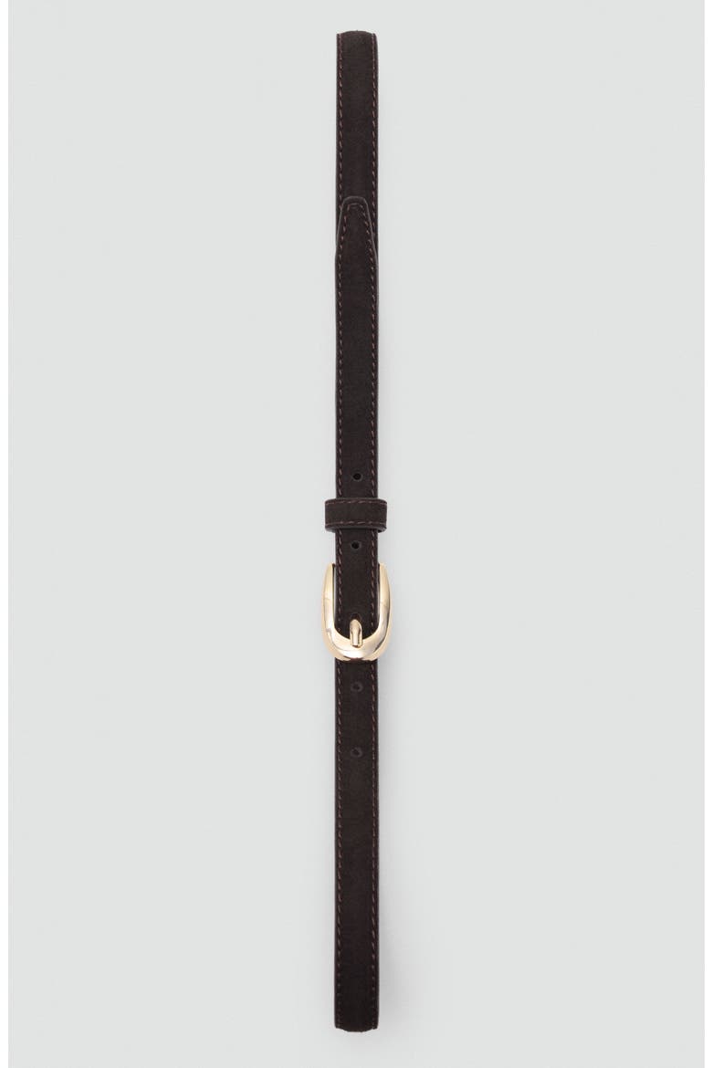 Thin Suede Belt, Alternate, color, CHOCOLATE