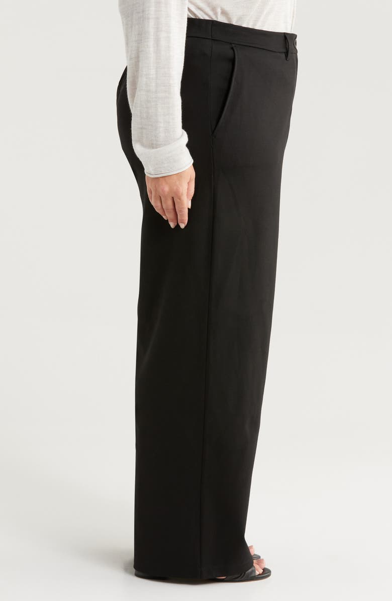 Eileen Fisher Wide Leg Pants, Alternate, color, Black