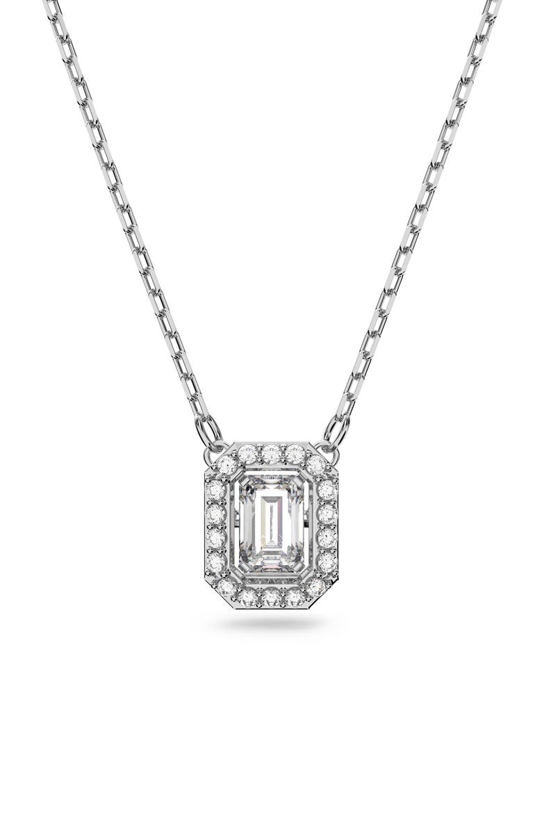 Una Crystal Pendant Necklace, Alternate, color, SILVER