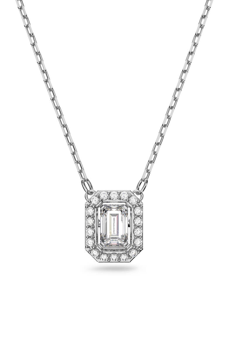 Swarovski Una Crystal Pendant Necklace, Alternate, color, Silver