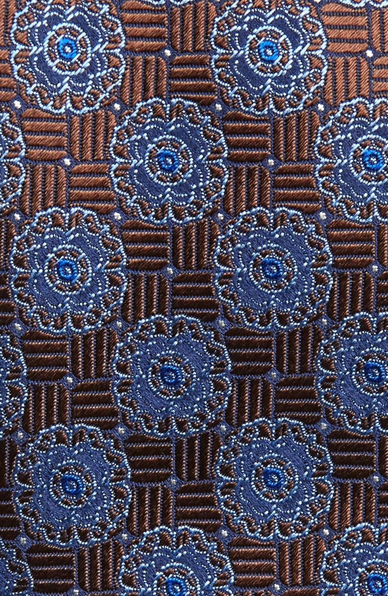 Canali Floral Medallion Silk Tie, Alternate, color,