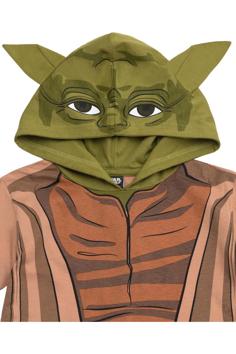 Hooded T-Shirt, Alternate, color, Yoda Tan Green