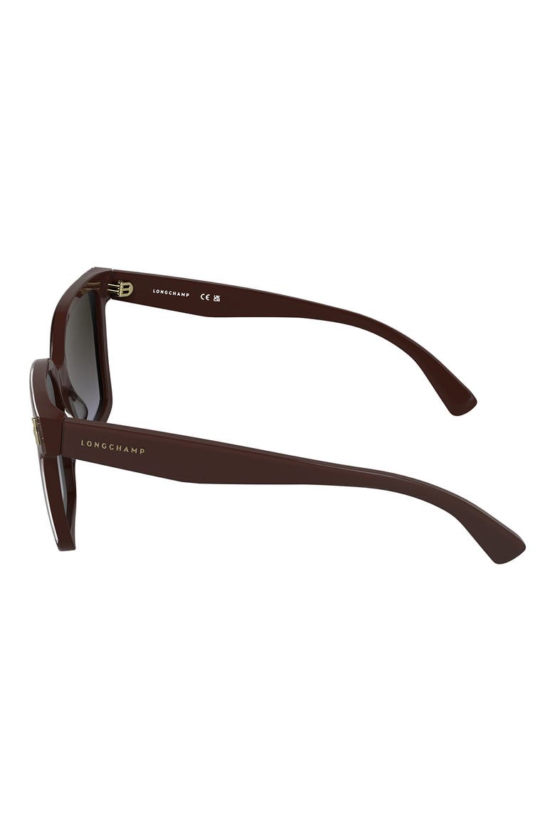 Roseau 55mm Modified Rectangular Sunglasses, Alternate, color, WINE