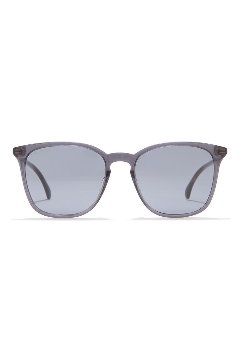 55mm Square Sunglasses, Main, color, GREY GREY BLUE/BLU