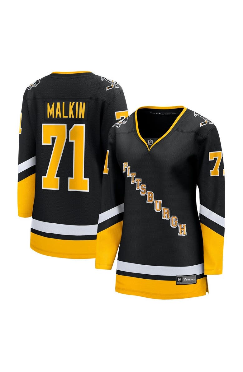 FANATICS Women's Fanatics Branded Evgeni Malkin Black Pittsburgh Penguins Alternate Premier Breakaway Player Jersey, Alternate, color, Black