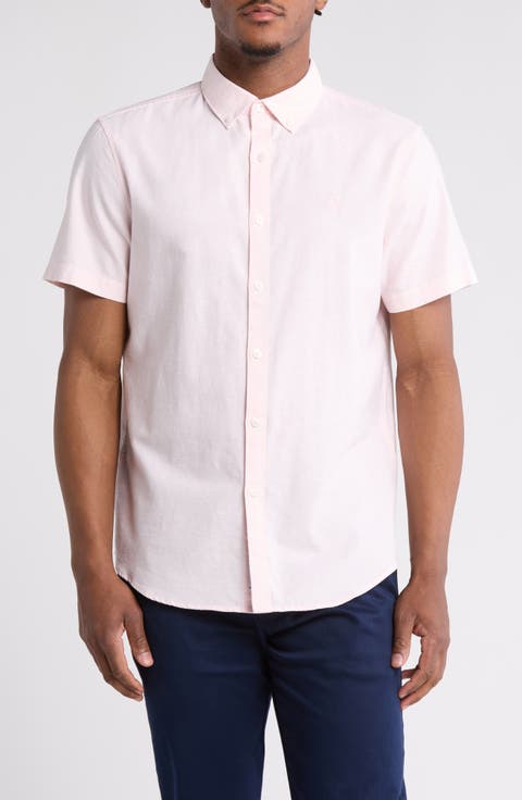 Core Short Sleeve Cotton Oxford Button-Up Shirt