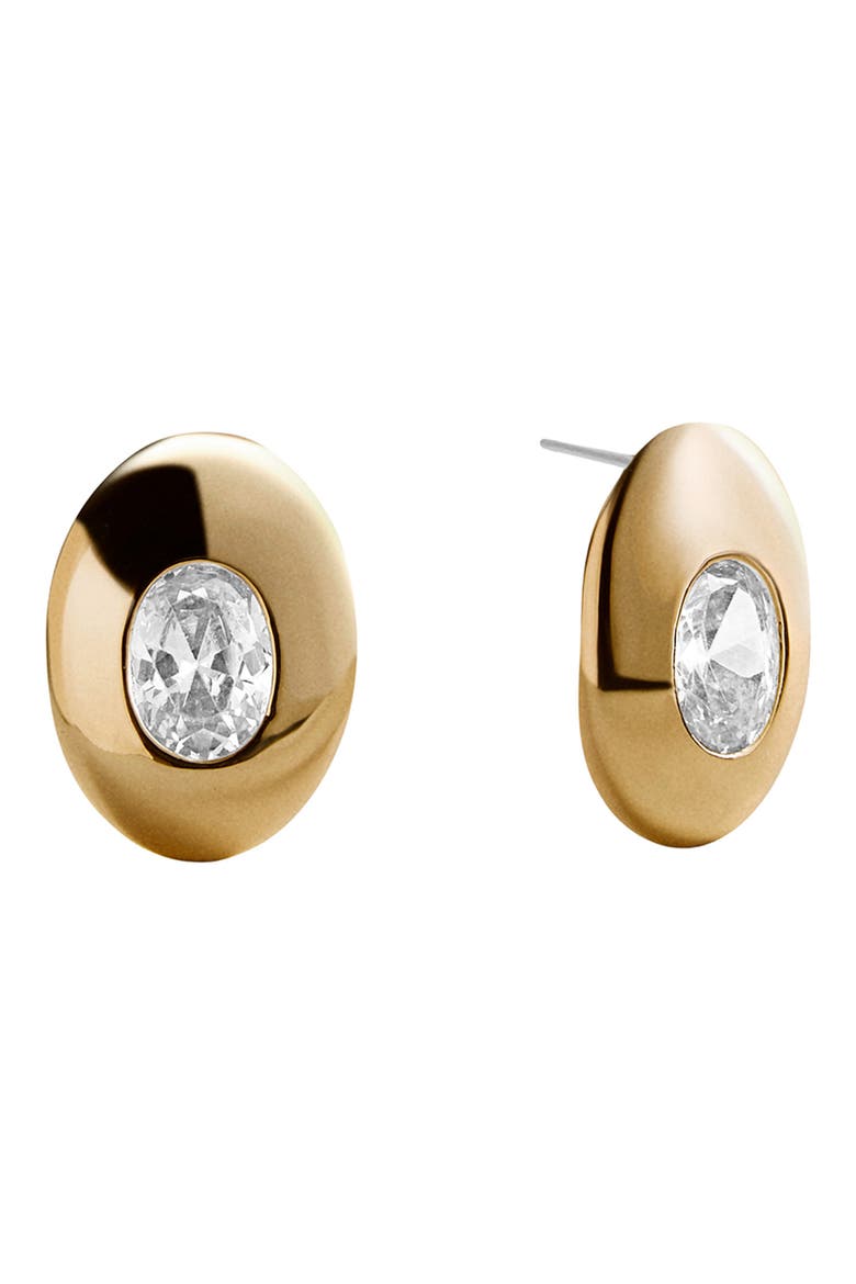 Maude Cubic Zirconia Stud Earrings, Alternate, color, CLEAR