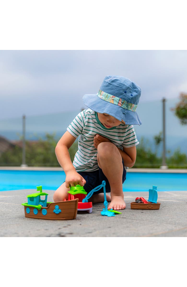 Timber Tots Nesting Boats 3 In 1 Playset, Seal Figure, Stacking Water Toy, Alternate, color, Multicolored