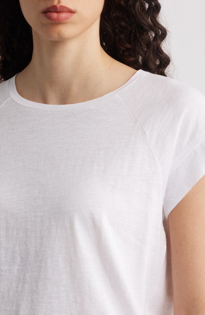 Eileen Fisher Raglan Cap Sleeve Organic Cotton Top, Alternate, color,