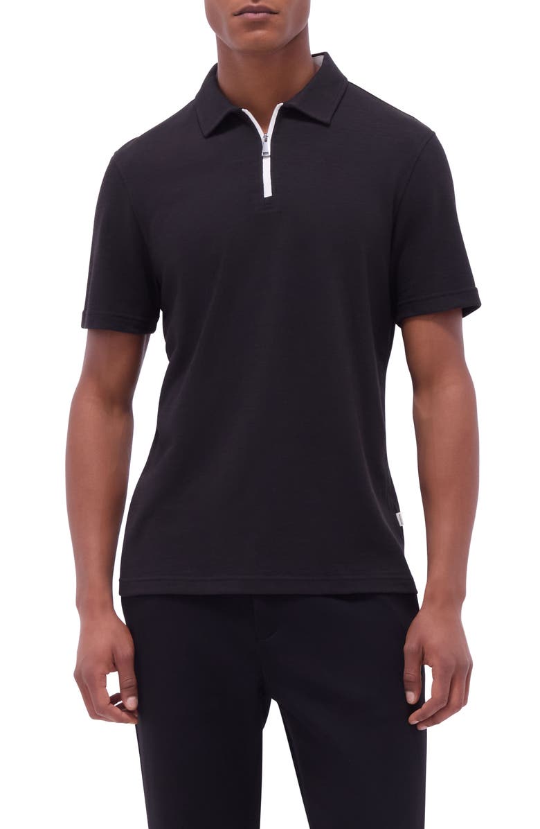 Bugatchi Quarter Zip Polo, Main, color, 