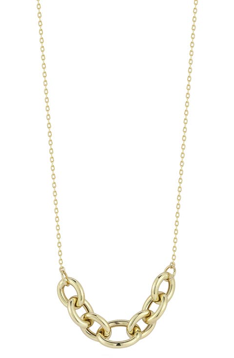 14K Gold Link Pendant Necklace