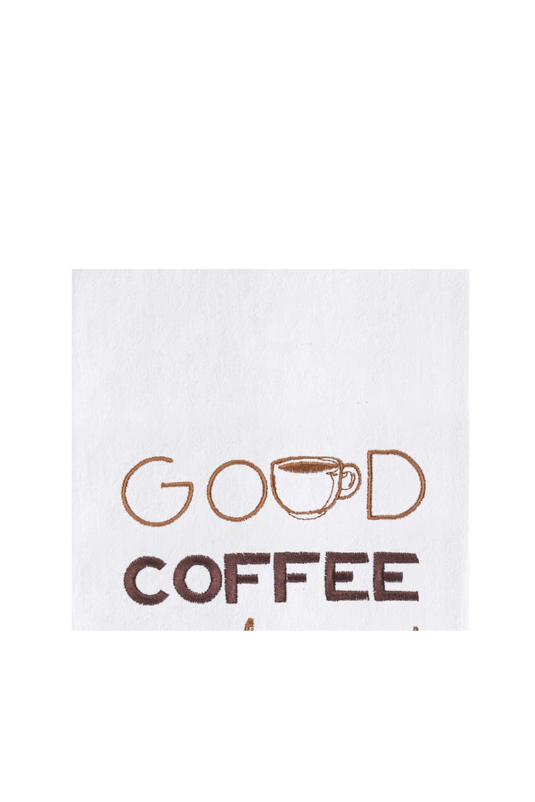 Good Coffee Is A Pleasure Towel, Alternate, color, Brown