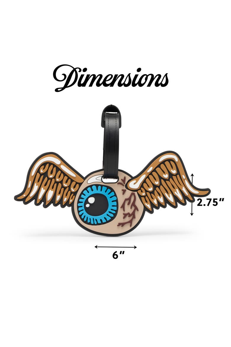 Flying Eyeball 2-Piece Suitcase ID Tag Set with Adjustable Straps, Alternate, color, Flying Eyeball