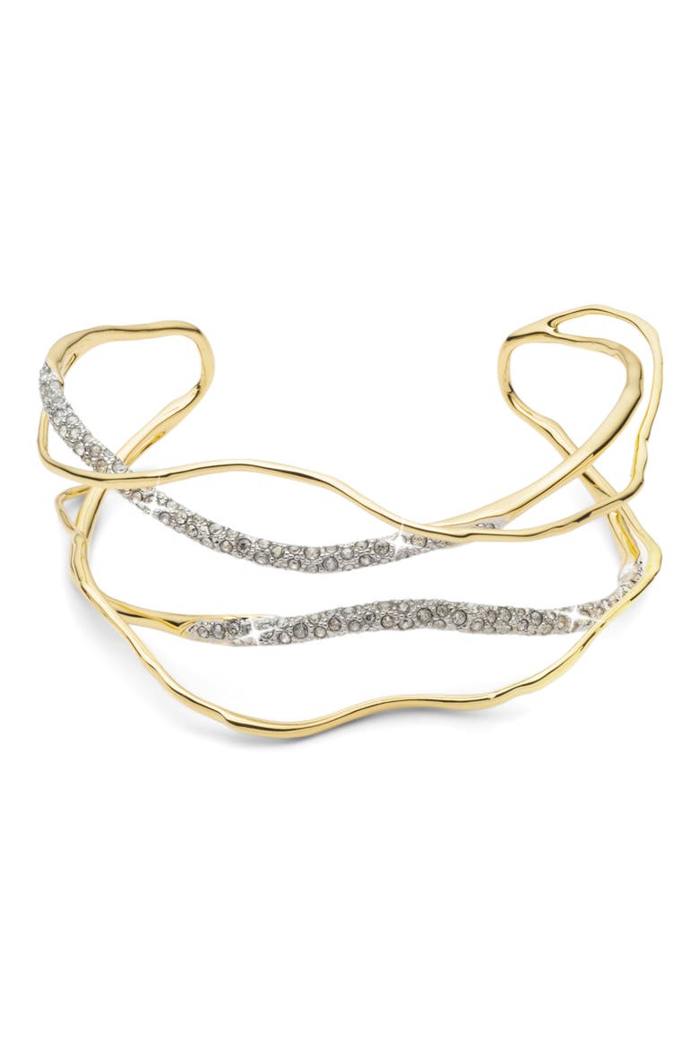 Solanales Crystal Cuff Bracelet, Main, color, CRYSTAL