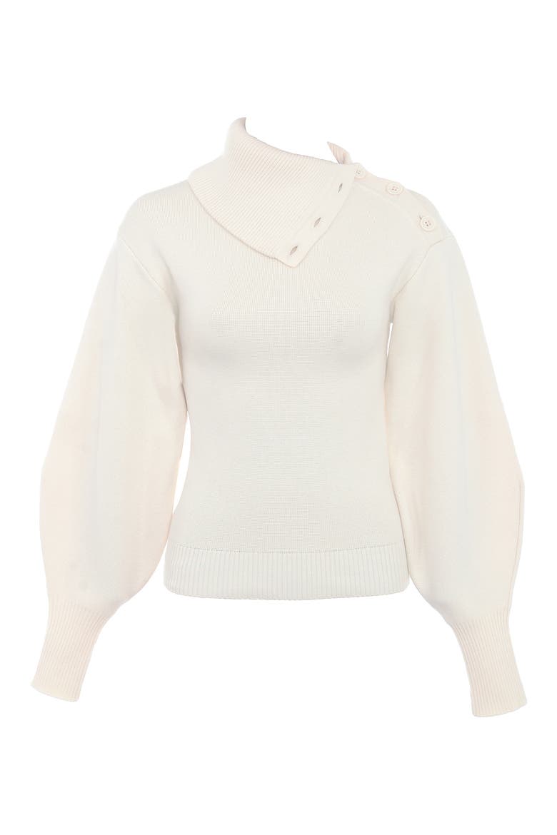 Adelita Split Cowl Neck Sweater, Alternate, color, CREAM