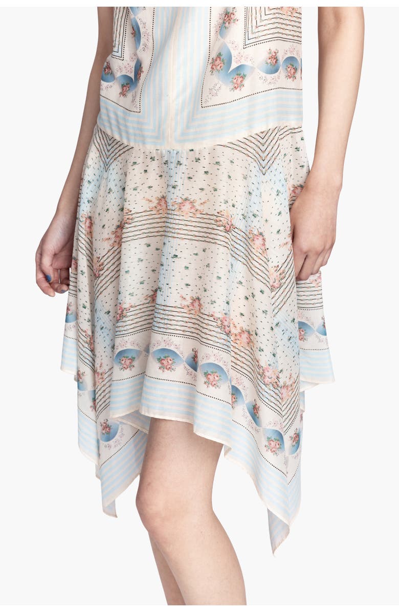 Anna Sui Heritage Scarf Print  Dress, Alternate, color, Sky Blue
