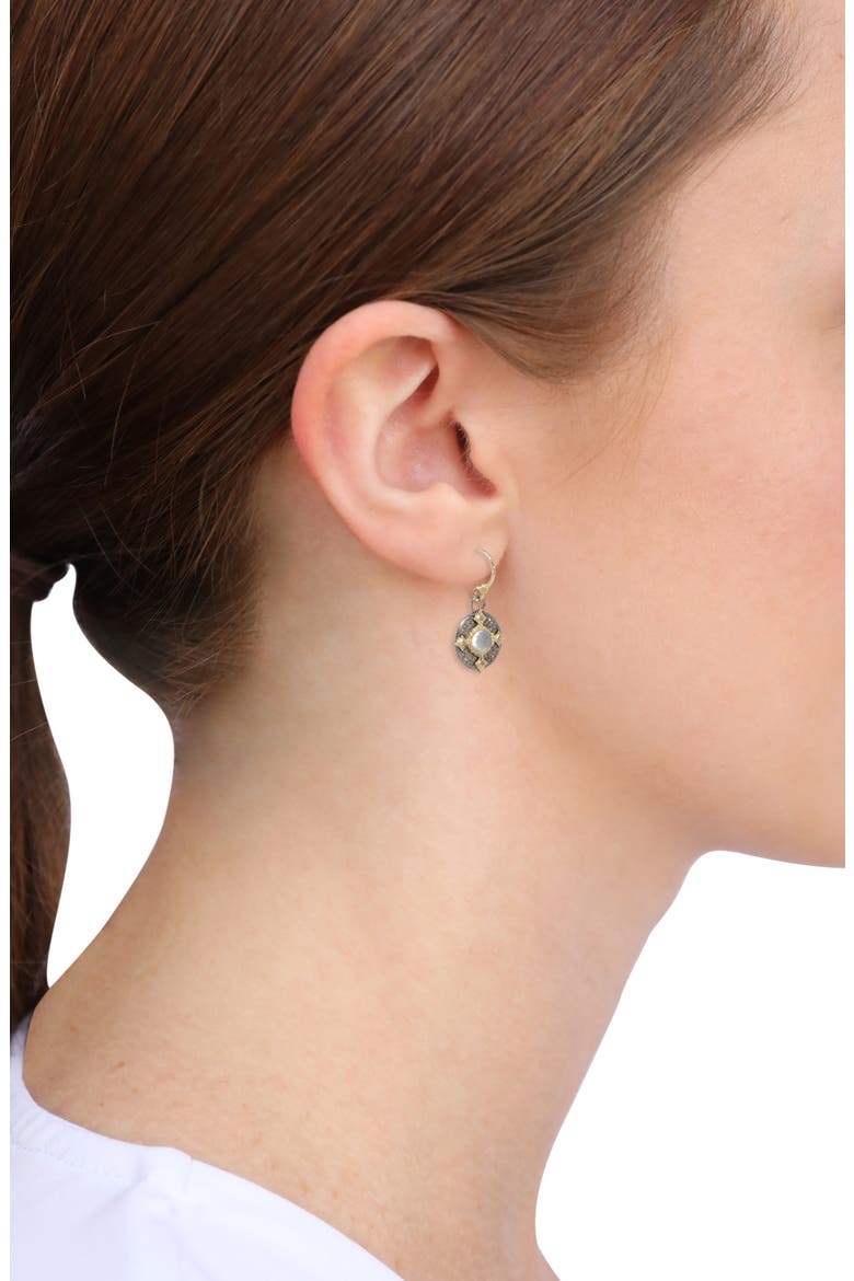 Chalcedony Drop Earrings, Alternate, color, SILVER/ GOLD