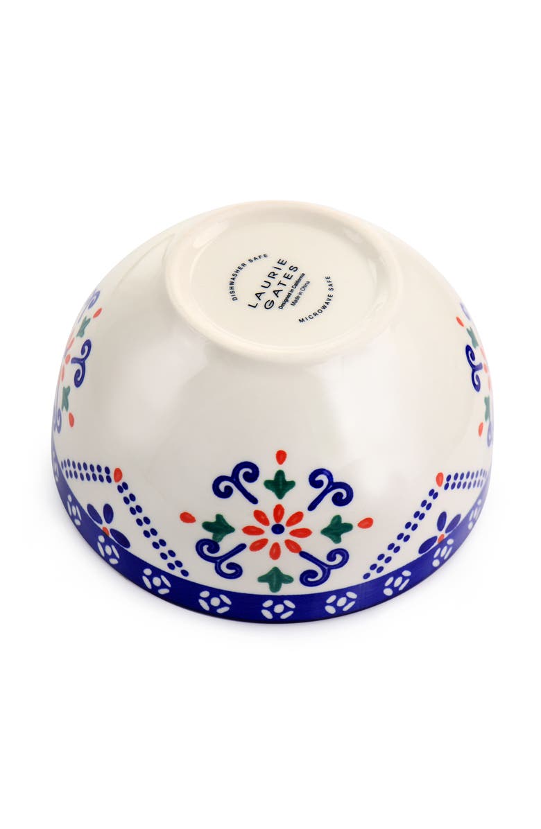 Laurie Gates California Designs Tierra Star 12 piece Hand Painted Dinnerware Set, Alternate, color, Blue