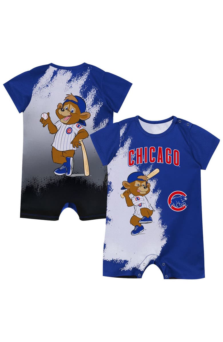 Outerstuff Newborn Outerstuff Royal Chicago Cubs Baby Mascot Bodysuit, Main, color, Royal