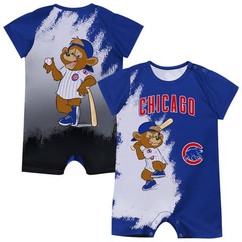 Newborn Outerstuff  Royal Chicago Cubs Baby Mascot Bodysuit