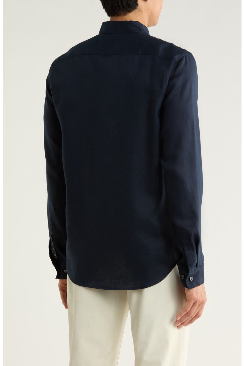 Irving Linen Button-Up Shirt, Alternate, color, BALTIC