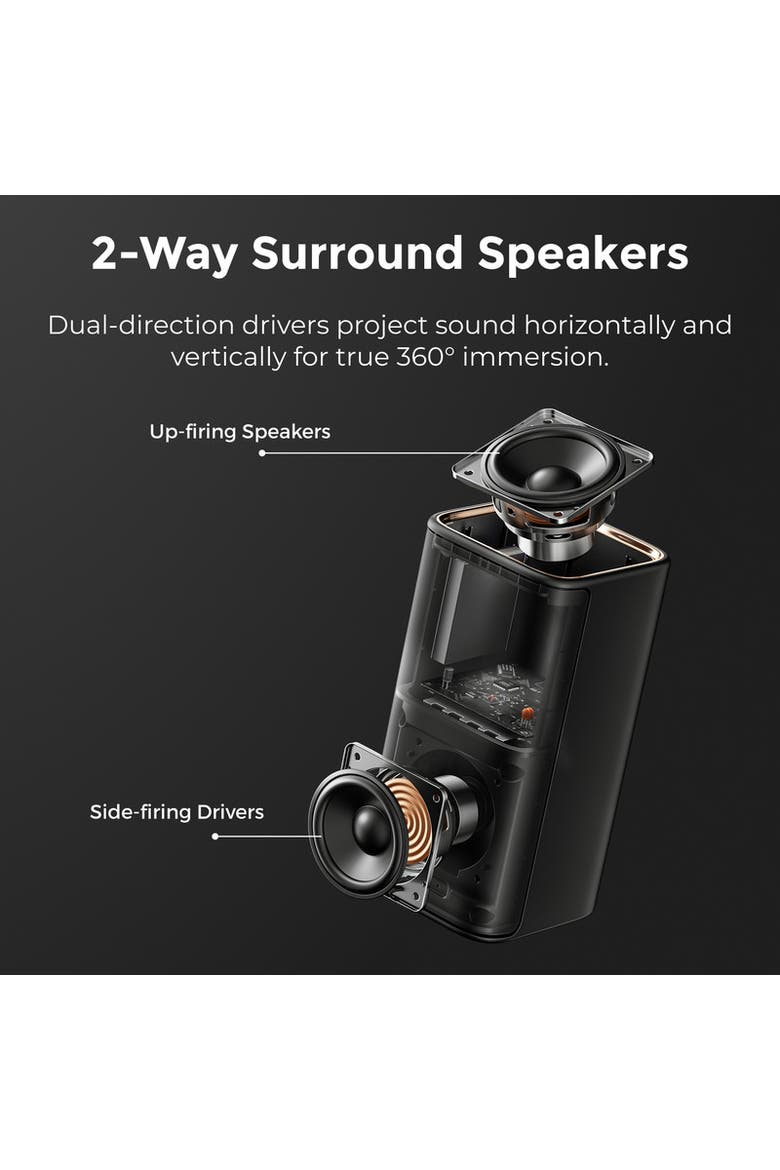 Skywave Series 7.1.4ch Wireless Surround Sound System, Alternate, color, Black