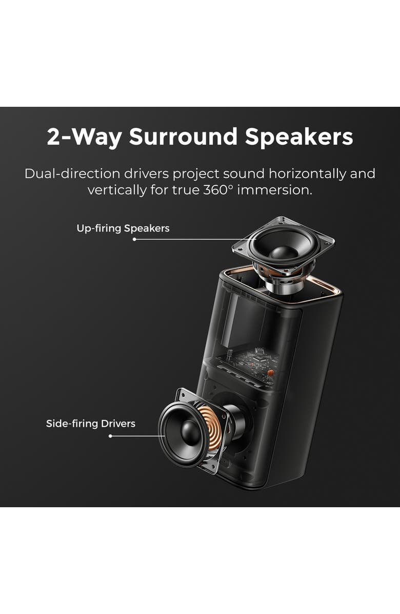 Ultimea Skywave Series 7.1.4ch Wireless Surround Sound System, Alternate, color, Black