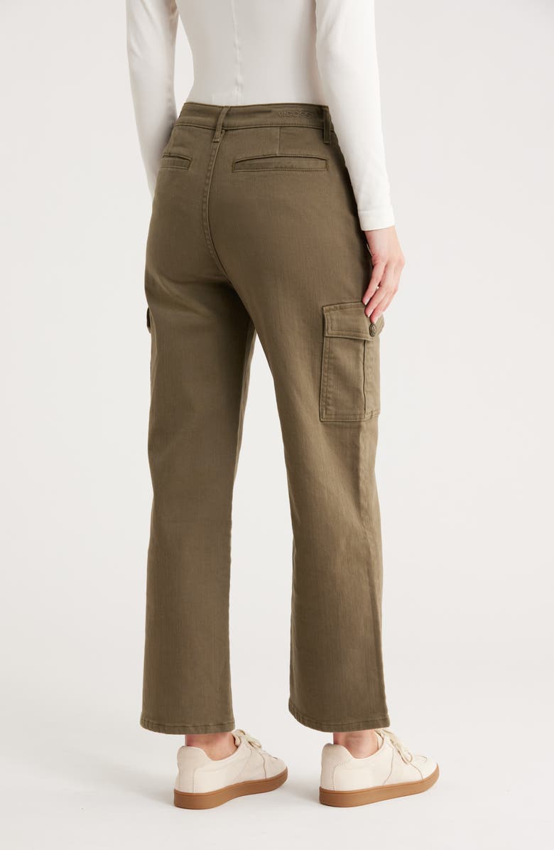 Vigoss High Waist Straight Leg Twill Cargo Pants, Alternate, color, Olive