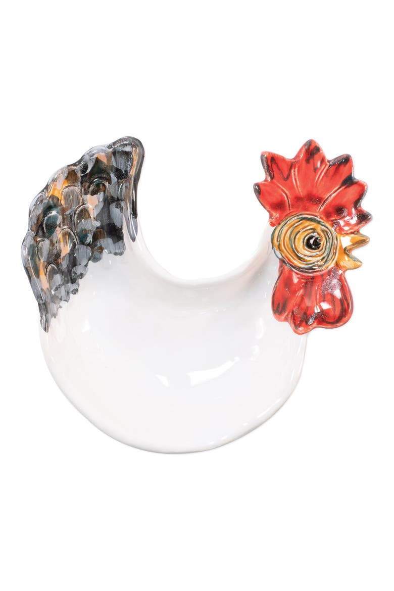 Fortunata Rooster Small Footed Bowl, Main, color, MULTI