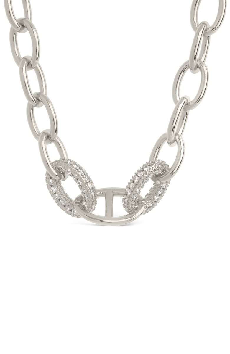 Sterling Forever Reina Chain Necklace, Alternate, color, 