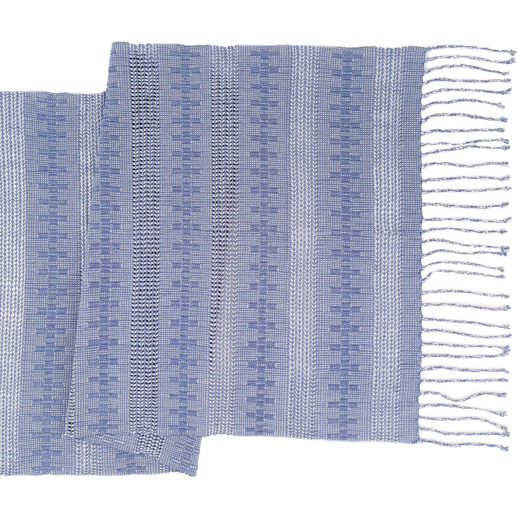 Mayan Hands Calado Table Runner In Purple