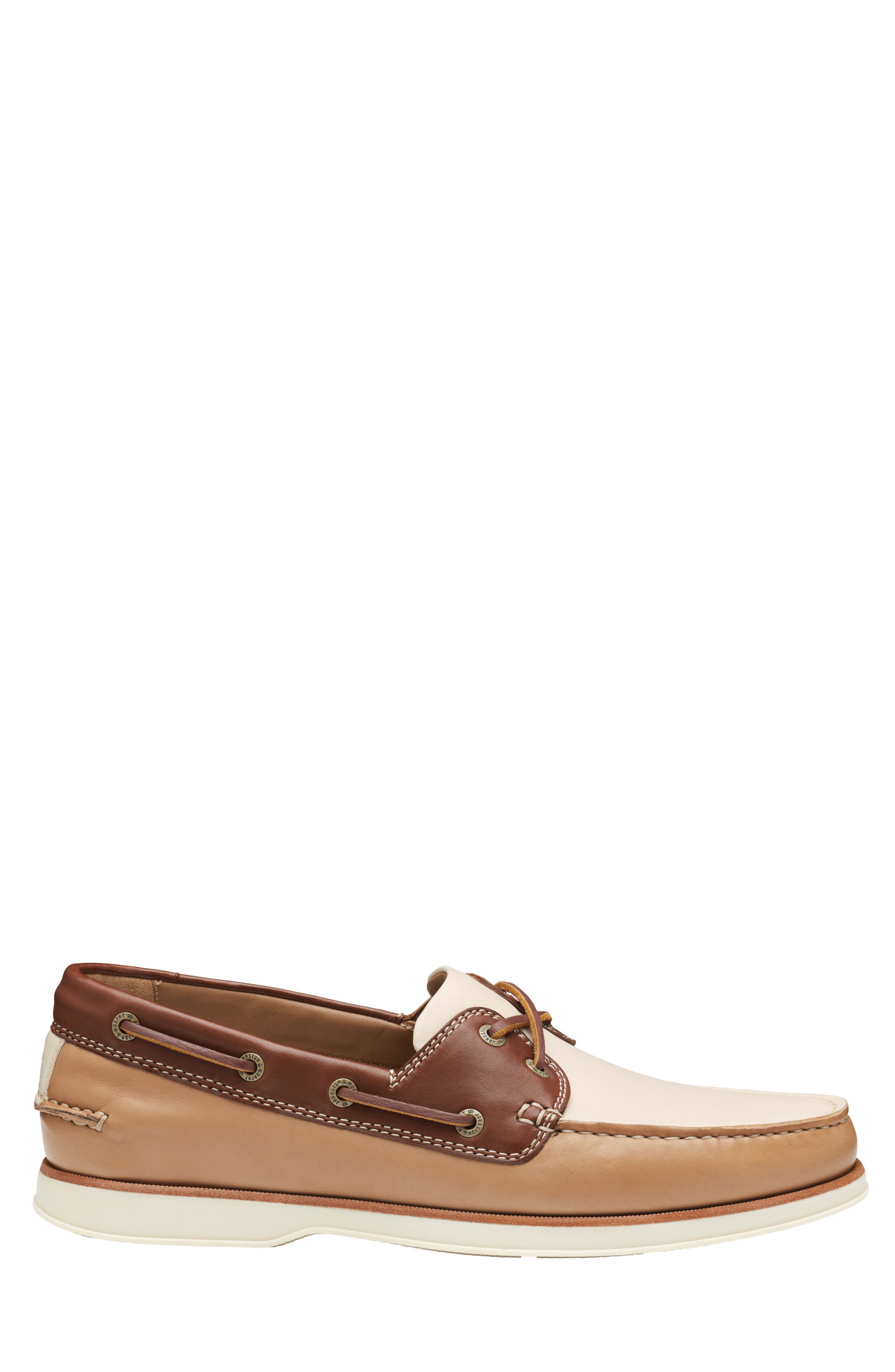 Johnston & Murphy Monaco Boat Shoe, Alternate, color, Tan Multi Sheepskin
