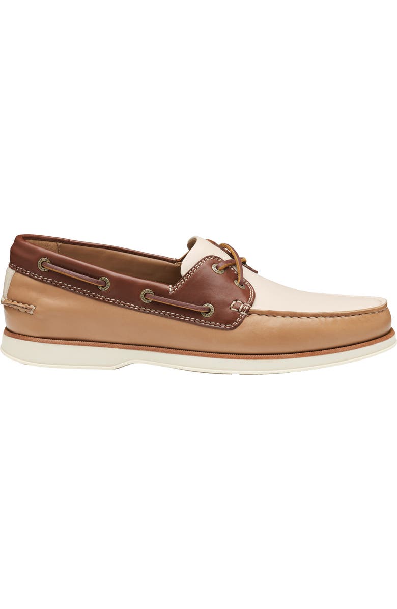 Johnston & Murphy Monaco Boat Shoe, Alternate, color, Tan Multi Sheepskin