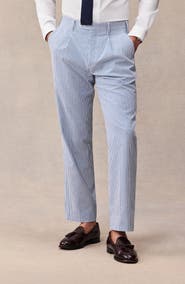 THE BLACK TUX Seersucker Regular Fit Suit Pants