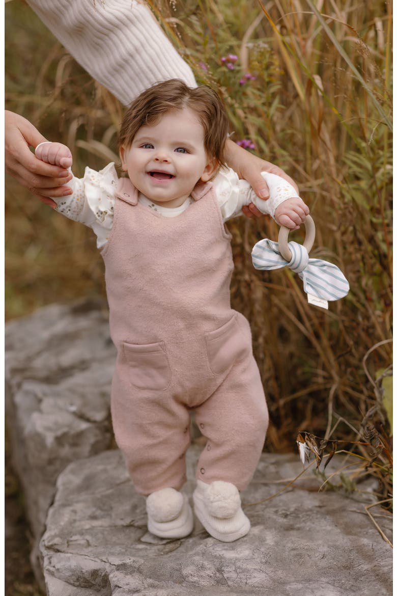 Fleece Overalls, Alternate, color, ROSE PINK