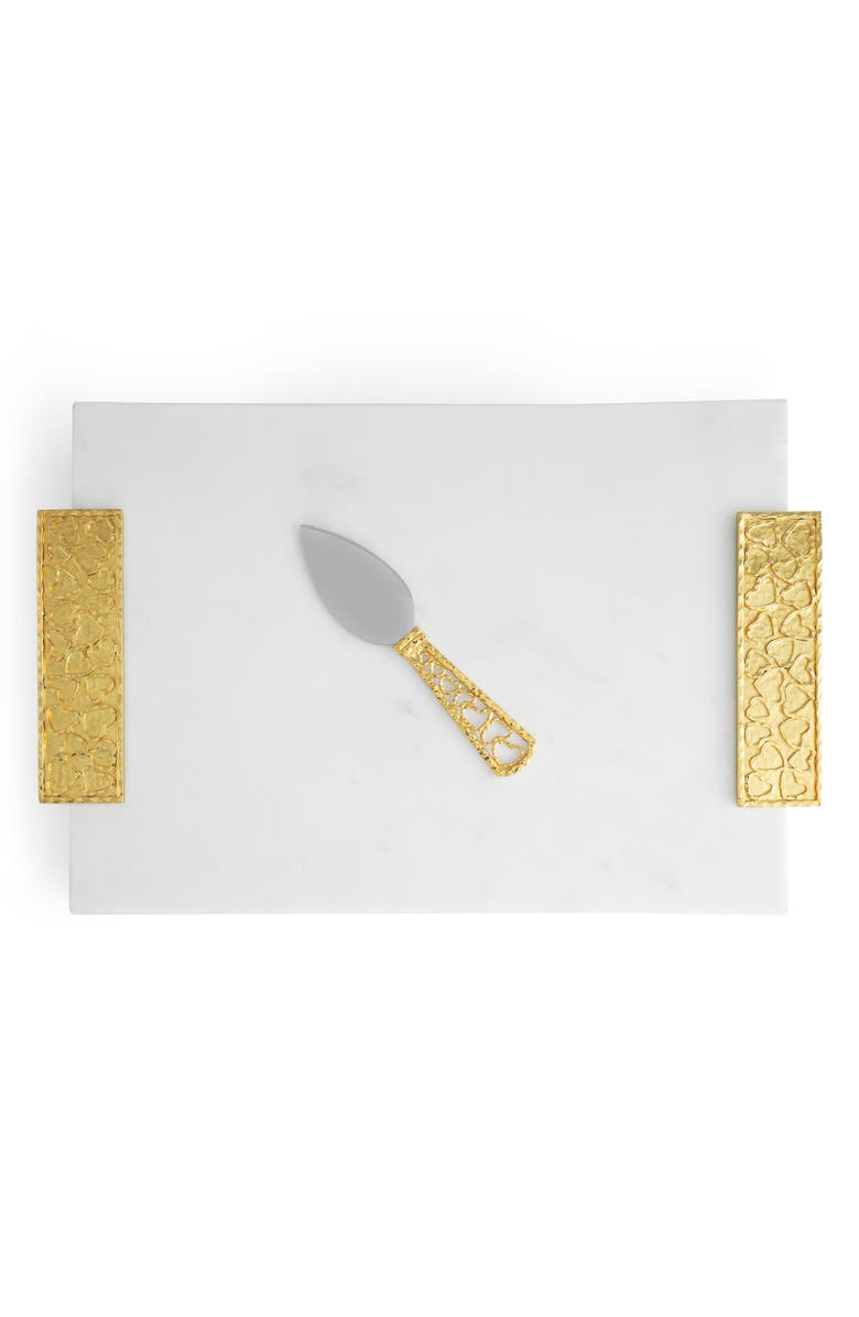 Michael Aram Heart Cheese Board & Spreader, Alternate, color, White