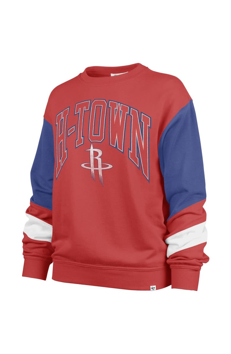 '47 Women's '47 Red Houston Rockets 2023/24 City Edition Nova Crew Pullover Sweatshirt, Alternate, color, 