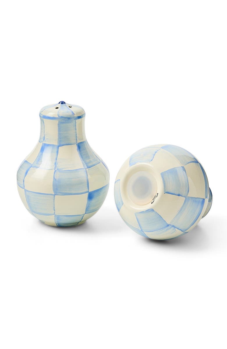 MACKENZIE CHILDS Sky Check Enamel Large Salt & Pepper Shaker Set, Alternate, color, Sky Check