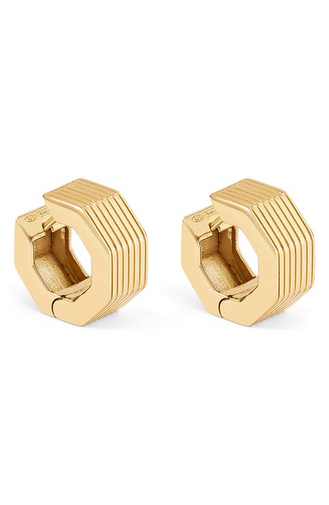 Small Aurelia Octagon Hoop Earrings