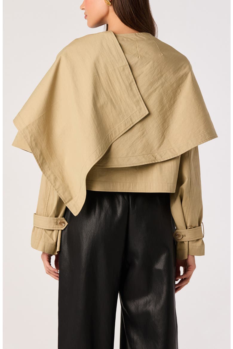 Seledra Cropped Jacket, Alternate, color, KHAKI